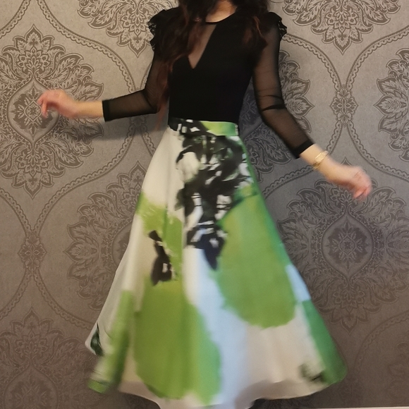 Floral print 100% silk skirt - Picture 9 of 15